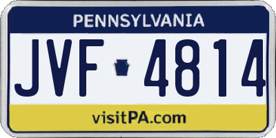 PA license plate JVF4814