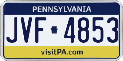 PA license plate JVF4853