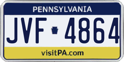 PA license plate JVF4864