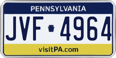PA license plate JVF4964