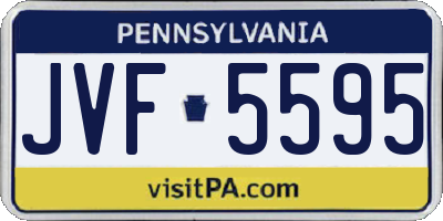 PA license plate JVF5595