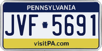 PA license plate JVF5691