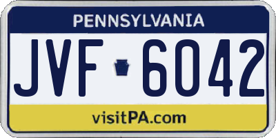 PA license plate JVF6042