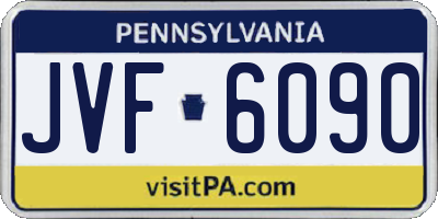 PA license plate JVF6090