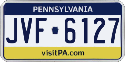 PA license plate JVF6127