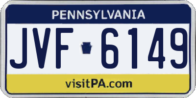 PA license plate JVF6149