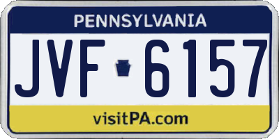 PA license plate JVF6157