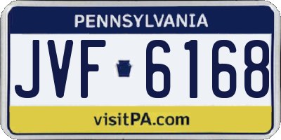 PA license plate JVF6168
