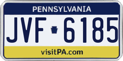 PA license plate JVF6185