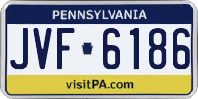 PA license plate JVF6186