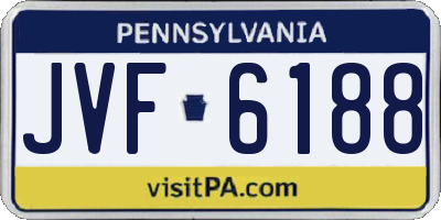 PA license plate JVF6188