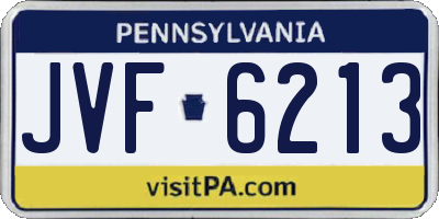 PA license plate JVF6213