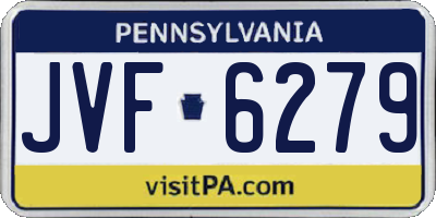 PA license plate JVF6279