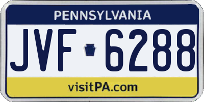 PA license plate JVF6288