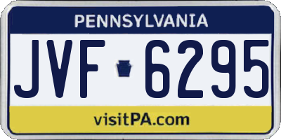 PA license plate JVF6295