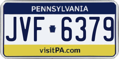 PA license plate JVF6379