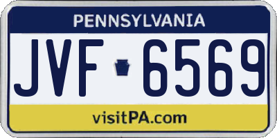 PA license plate JVF6569