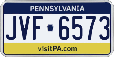 PA license plate JVF6573