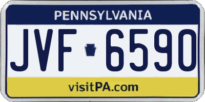 PA license plate JVF6590