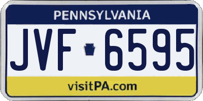 PA license plate JVF6595