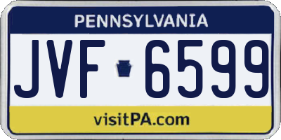 PA license plate JVF6599