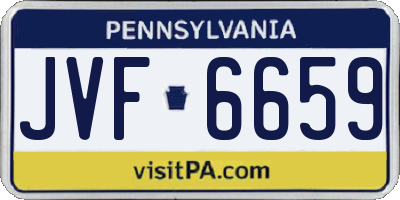 PA license plate JVF6659