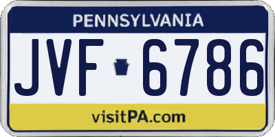 PA license plate JVF6786