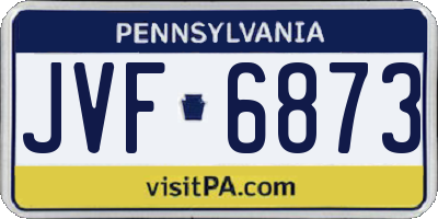 PA license plate JVF6873