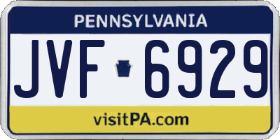 PA license plate JVF6929