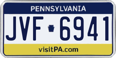 PA license plate JVF6941