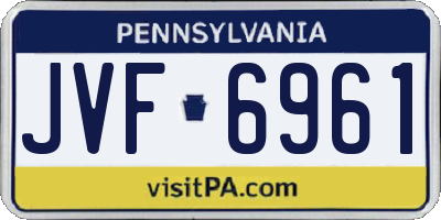 PA license plate JVF6961