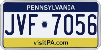 PA license plate JVF7056