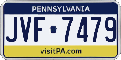 PA license plate JVF7479