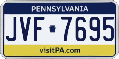 PA license plate JVF7695