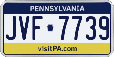 PA license plate JVF7739