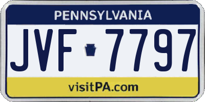 PA license plate JVF7797
