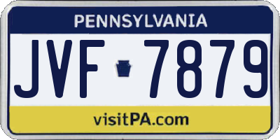 PA license plate JVF7879