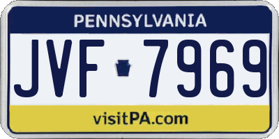 PA license plate JVF7969