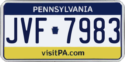 PA license plate JVF7983
