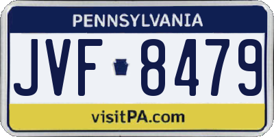 PA license plate JVF8479
