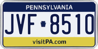 PA license plate JVF8510