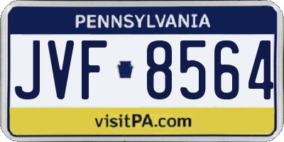PA license plate JVF8564