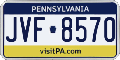PA license plate JVF8570