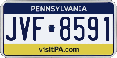 PA license plate JVF8591