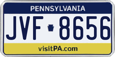 PA license plate JVF8656