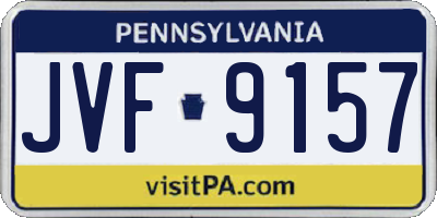 PA license plate JVF9157