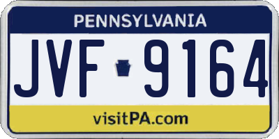 PA license plate JVF9164
