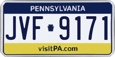 PA license plate JVF9171