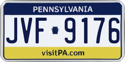 PA license plate JVF9176