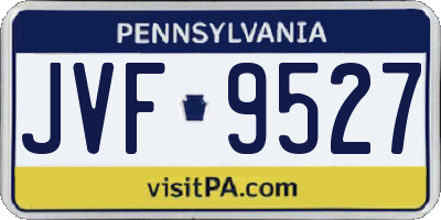 PA license plate JVF9527